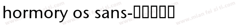 hormory os sans字体转换